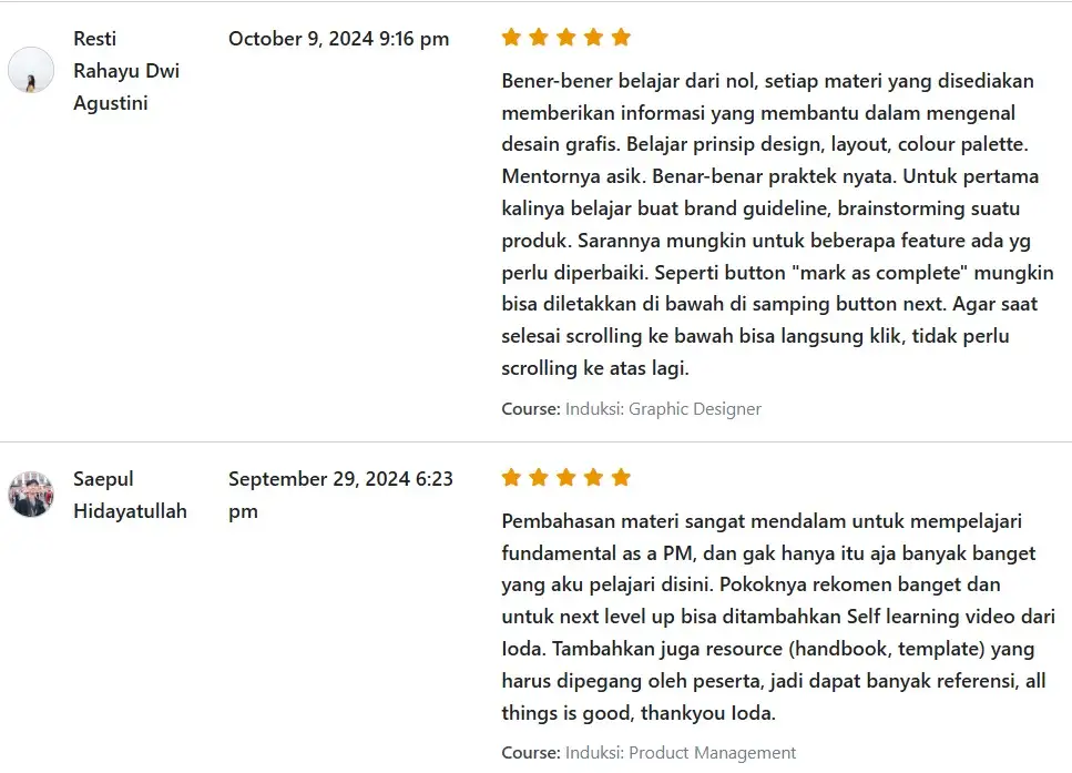 Testimonial Graphic Designer IODA